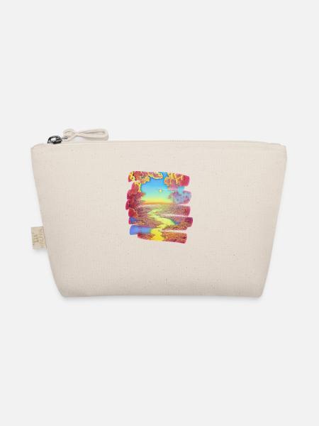 Pinselstrich Traumland mit Fluss | Geschenk - Bio-Täschchen - Natur - Vorne