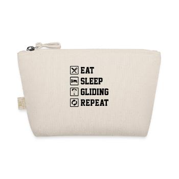 Eat Sleep Gliding Repeat Paragliding Parachute Par - Bio-Täschchen - Natur - Vorne