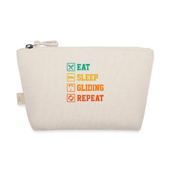 Eat Sleep Gliding Repeat Paragliding Parachute Par - Bio-Täschchen - Natur - Vorne