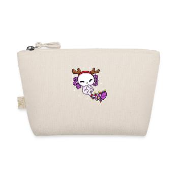 AXOLOTL CHRISTMAS DESIGN 2 - Bio-Täschchen - Natur - Vorne