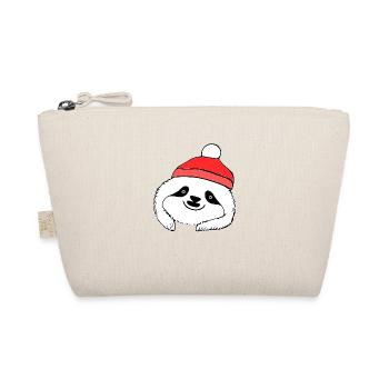 Faultier Weihnachten süß lustig Faultiere Tier 04 - Bio-Täschchen - Natur - Vorne