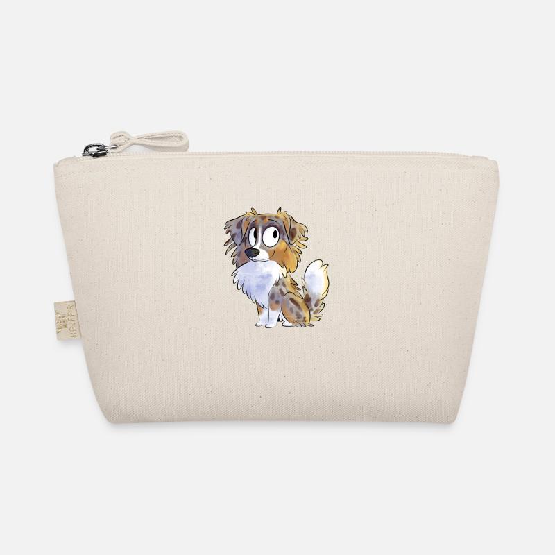 Chibi Australian Shepherd - Red Merle Tricol Organic Pouch