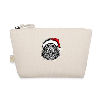 Weihnachten Hund süß lustig Hunde Tier Welpe 16 - Bio-Täschchen - Natur - Vorne