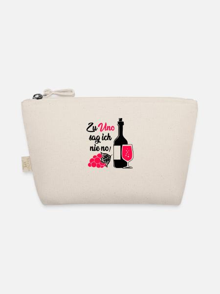 I never say no to Vino! - Organic Pouch - nature - Front