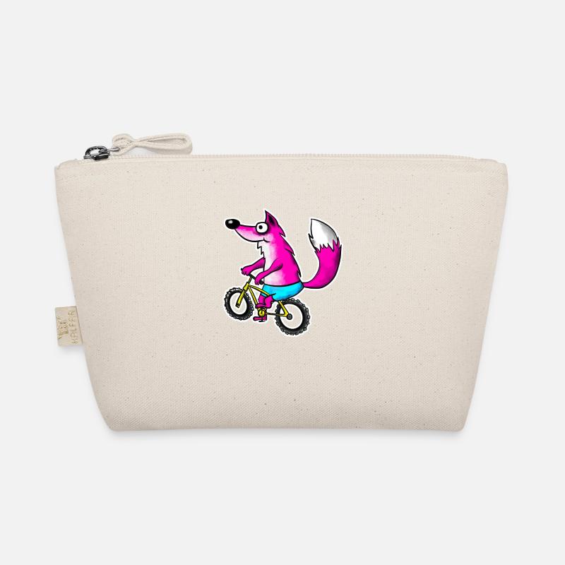 Fuchs mit MTB Pink Bio-Täschchen