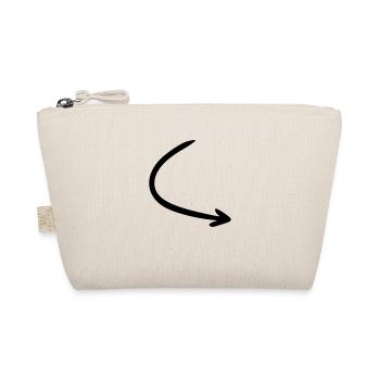 Arrow drawing sketch black - Organic Pouch - nature - Front