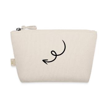Arrow drawing sketch black - Organic Pouch - nature - Front