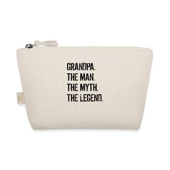 Grandpa the legend gift black - Organic Pouch - nature - Front