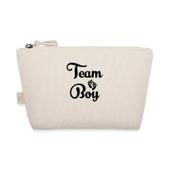Pregnancy Baby shower Babyshower Boy Girl - Organic Pouch - nature - Front