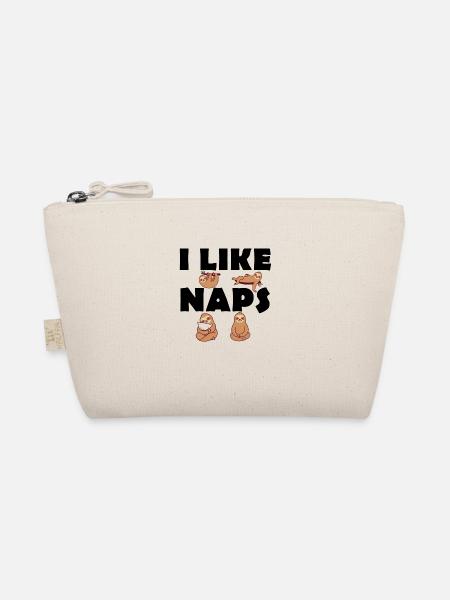 I like Naps - Sloths - Late risers - Organic Pouch - nature - Front