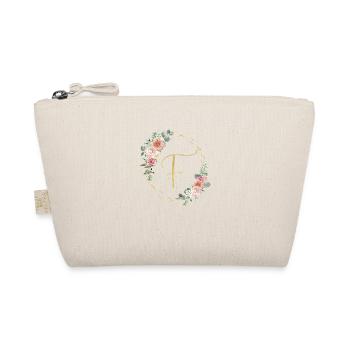 Monogramme F Floral personnalisable - Trousse biologique - nature - Devant