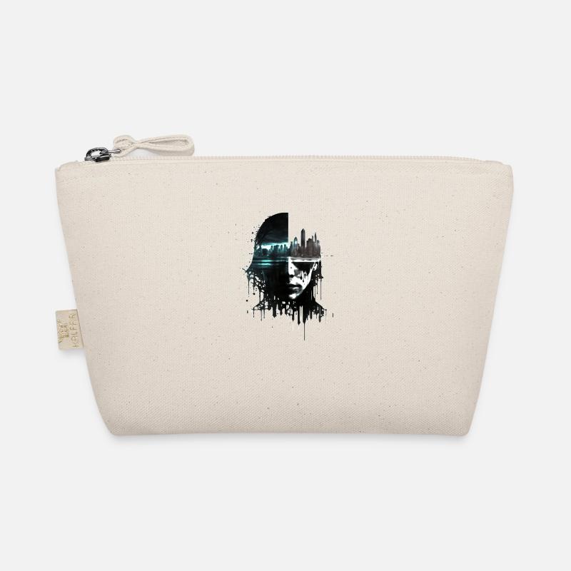 Lone hacker in a dystopian city Organic Pouch