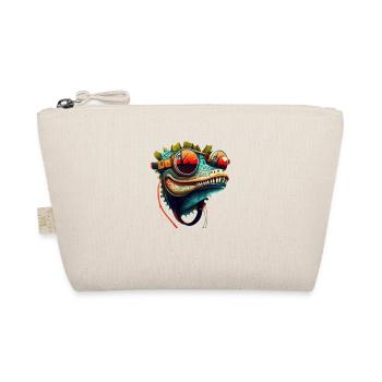 Crocodile head as a reptile in cool with sunglasses - Organic Pouch - nature - Front