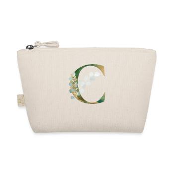 Monogramme personnalisable Eucalyptus C - Trousse biologique - nature - Devant