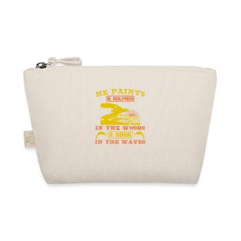 HE PAINTS DOLPHINS IN THE WOODS A BOAR IN THE WAVE - Organic Pouch - nature - Front