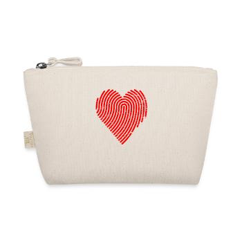 Symbole du cœur comme empreinte digitale - Trousse biologique - nature - Devant