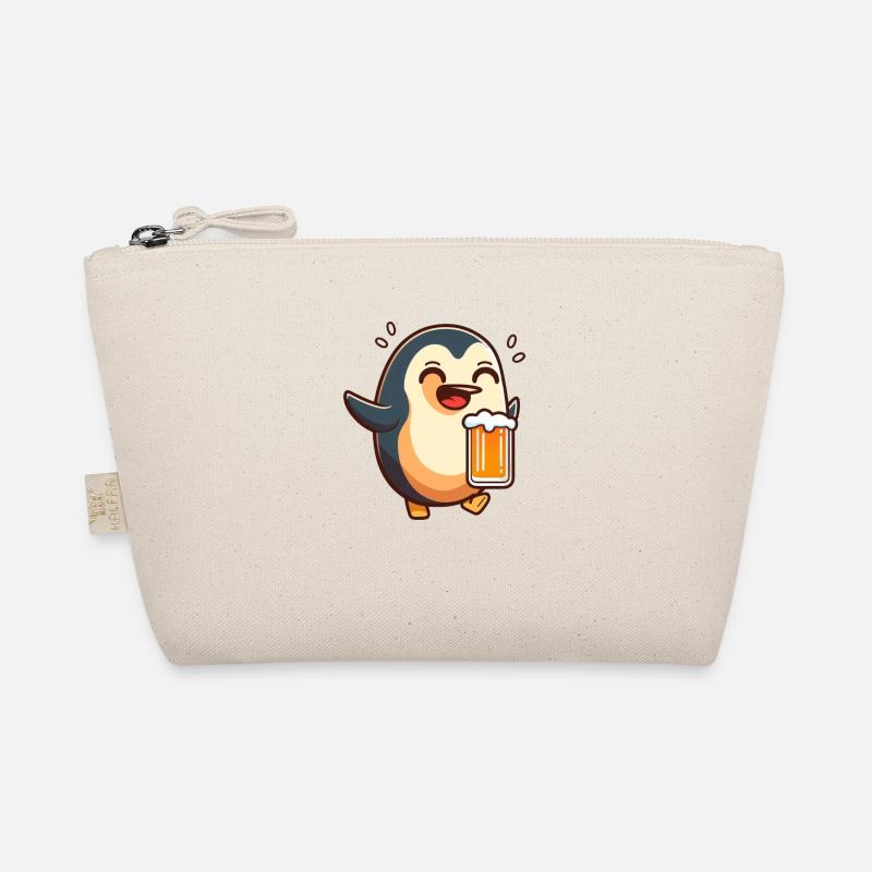 Pingouin joyeux avec de la bière Trousse biologique