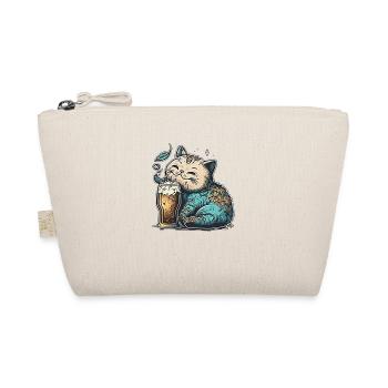 Chat heureux avec de la bière - Trousse biologique - nature - Devant