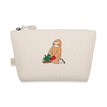 Sloth Gardening Lazy Tired Sleeping Gardener - Organic Pouch - nature - Front
