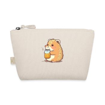 Funny overweight hamster loves his beer - Organic Pouch - nature - Front