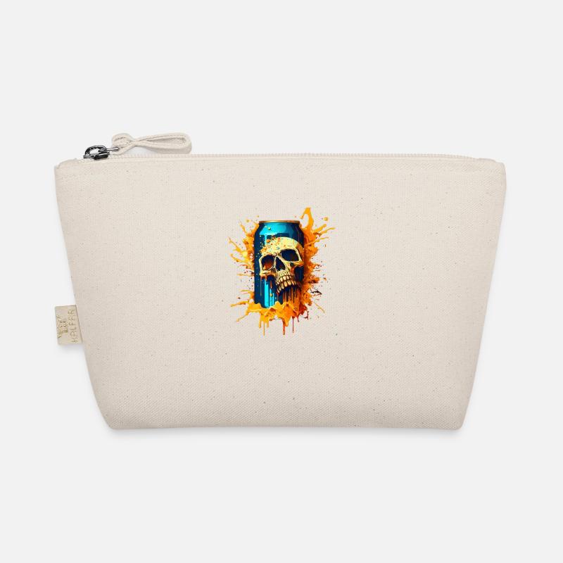 Skull Beer Can Organic Pouch