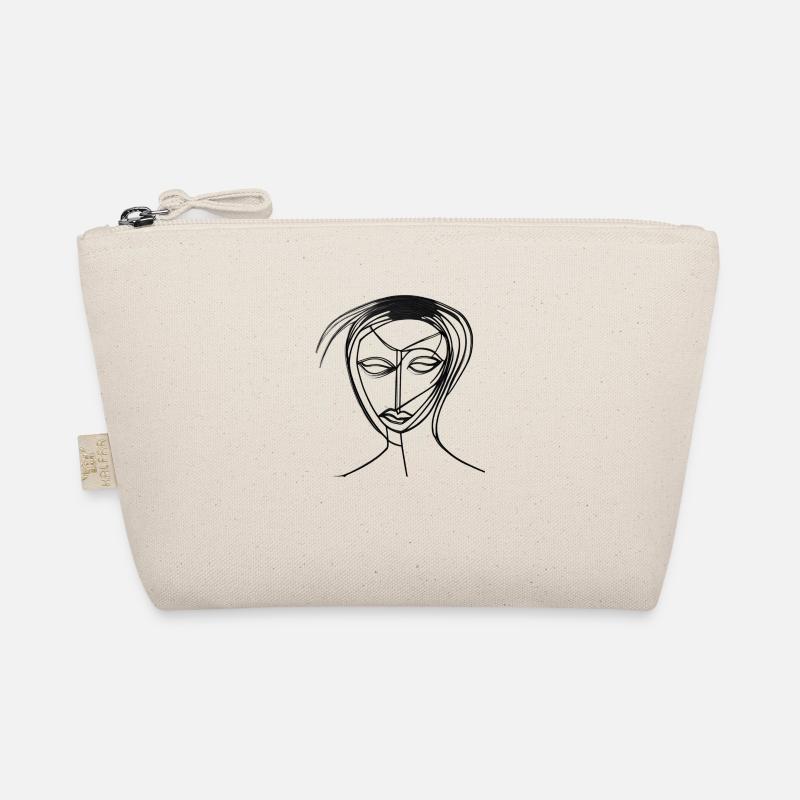 Women's head drawn Organic Pouch