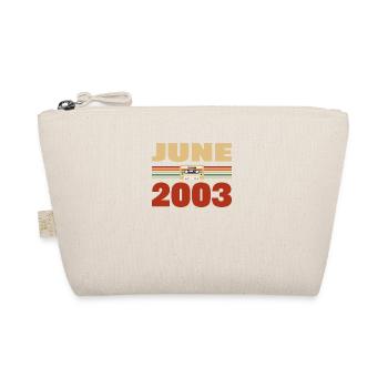 20. Geburtstag Juni Jahrgang 2003 Geschenkidee - Bio-Täschchen - Natur - Vorne