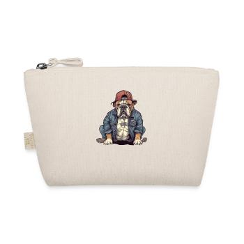 Bulldog Cool Baseball Cap Streetwear Rap Dog - Organic Pouch - nature - Front