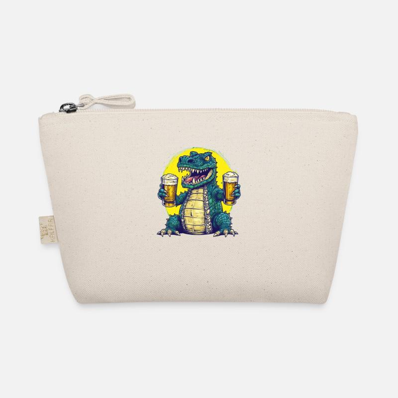 Cool crocodile with beer Organic Pouch