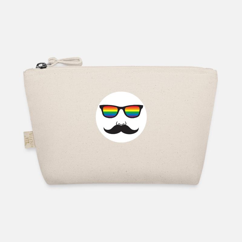 Schnurrbart LGBT Brille Bio-Täschchen