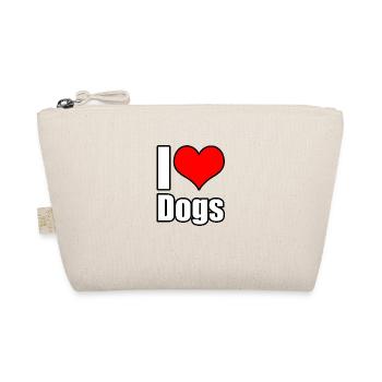 I love Dogs - Organic Pouch - nature - Front