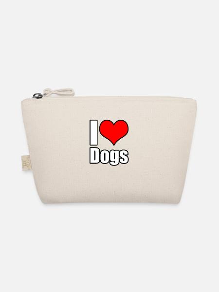 I love Dogs - Bio-Täschchen - Natur