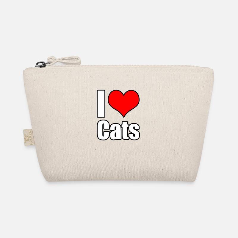 I love cats Spruch Bio-Täschchen