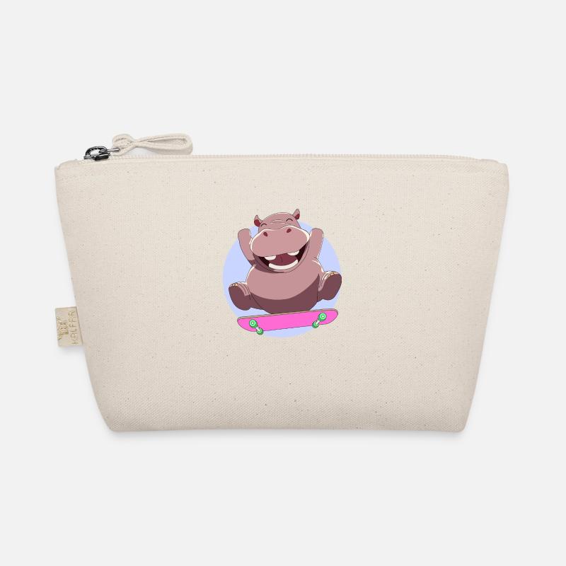Skateboard Hippo - Loco Animal Squad - Bio-Täschchen - Natur