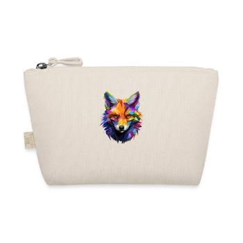 Colorful Fox Origami Style with Rainbow Colors - Organic Pouch - nature - Front