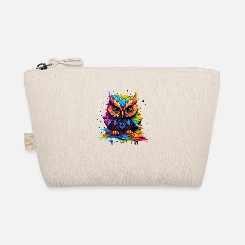 Süße Regenbogen - Eule Bio-Täschchen