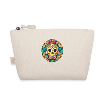 Calavera - Colorful Skull - Organic Pouch - nature - Front