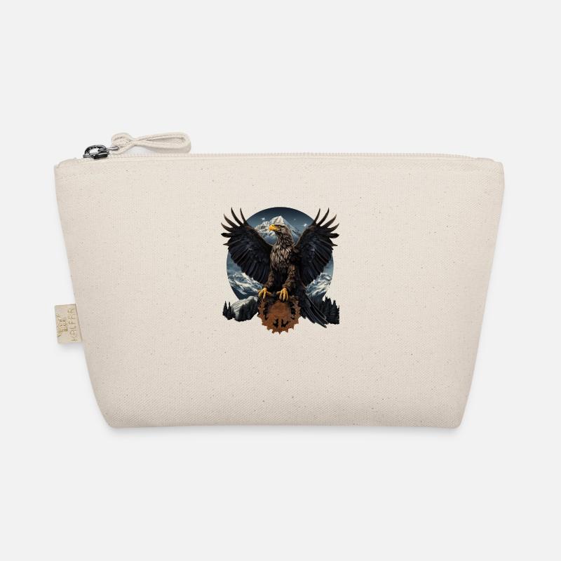 Golden Eagle with Mountain Eagle Design Organic Pouch