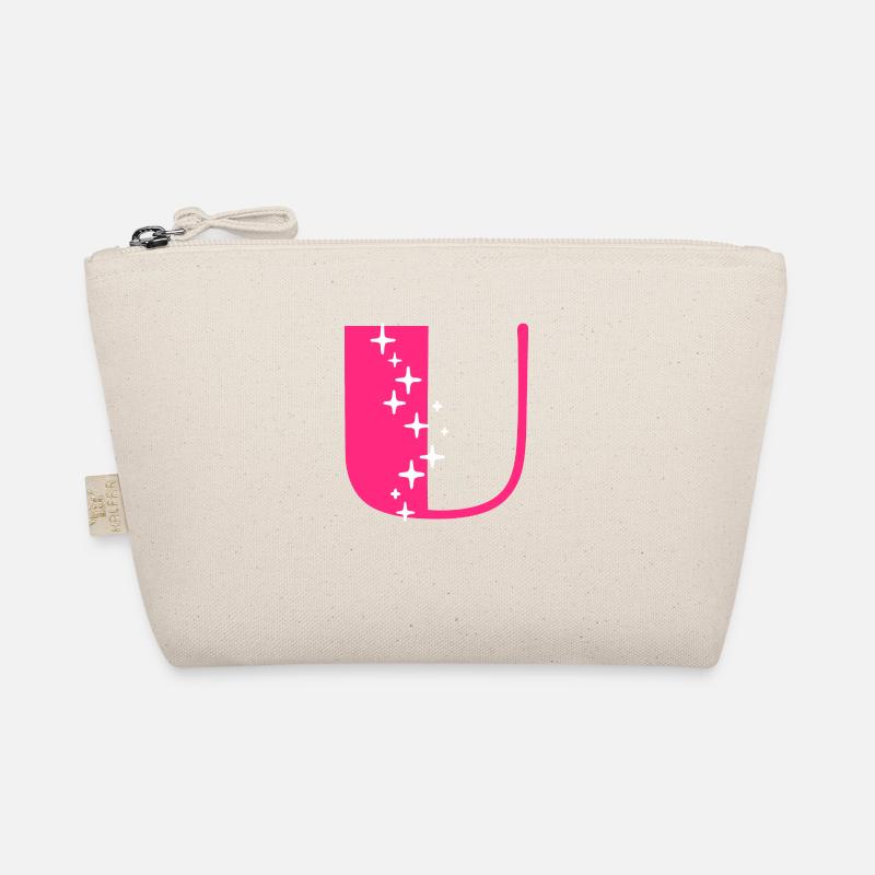 Letter U Glitter Organic Pouch