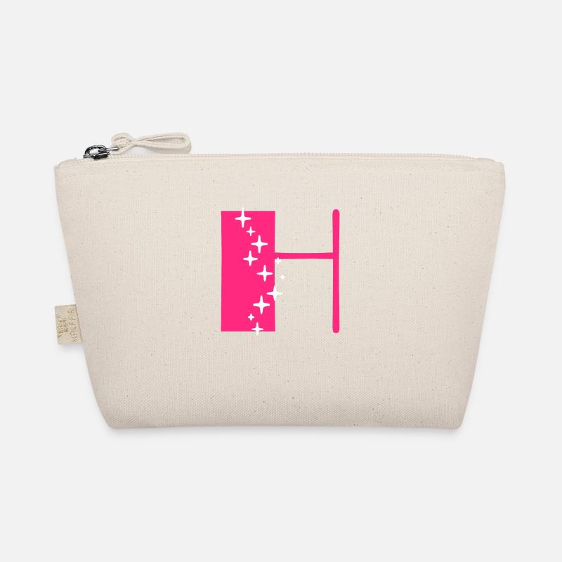 Buchstabe H Glitzer Bio-Täschchen