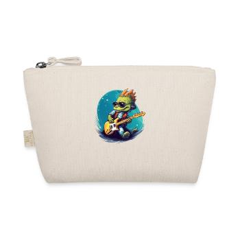 Crocodile à bascule avec guitare électrique cadeau guitariste - Trousse biologique - nature - Devant