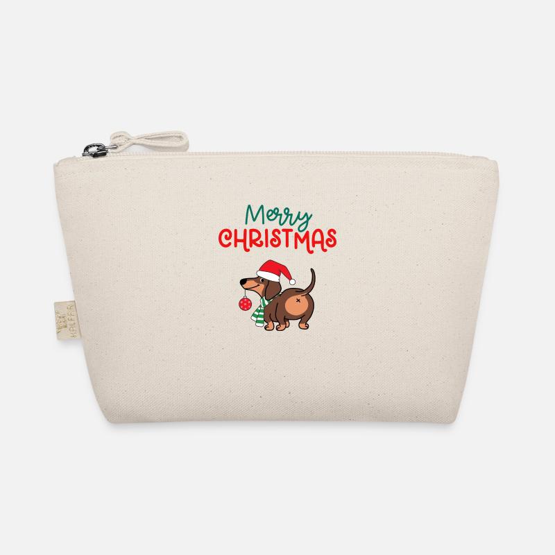 Merry Christmas, Dachshund - Bio-Täschchen - Natur