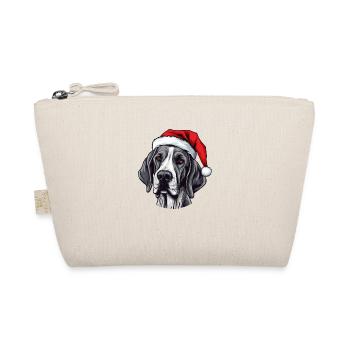 Great Dane Dog Christmas Head - Organic Pouch - nature - Front