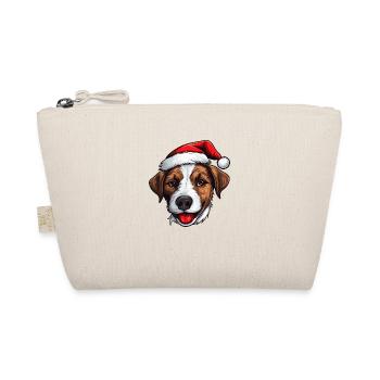 jack russel terrier Hund Weihnachten Kopf - Bio-Täschchen - Natur - Vorne