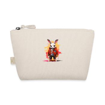 Hip-Hop Hopper: Streetwise Rabbit Tee - Organic Pouch - nature - Front