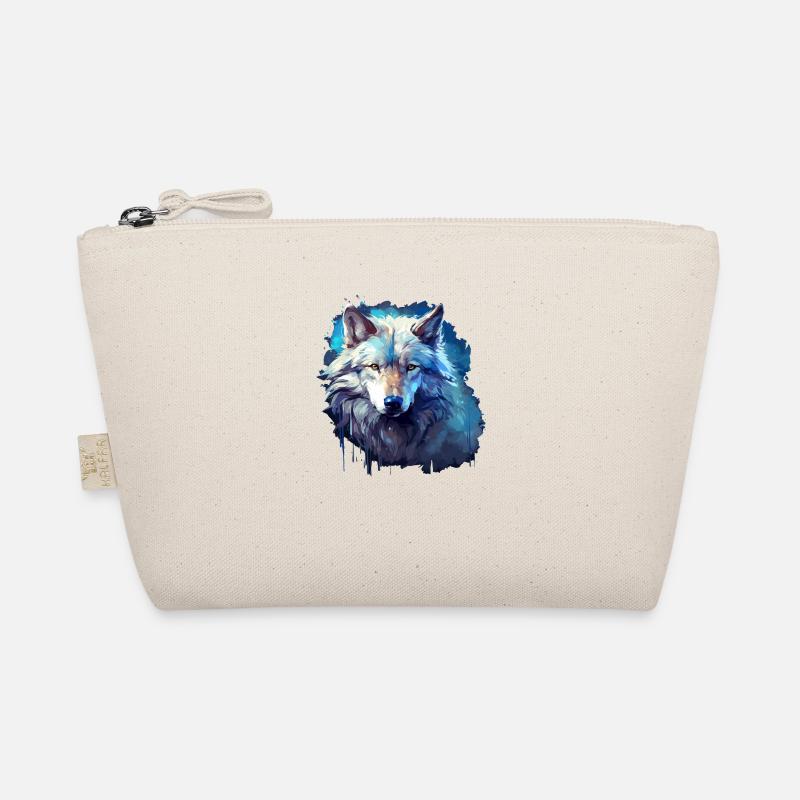 Geschenk Wikinger Wolf Krafttier Schamane Odin - Bio-Täschchen - Natur