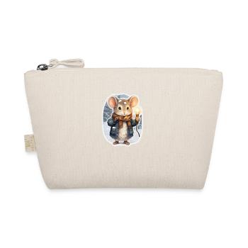 Moderne Maus im Winter - Bio-Täschchen - Natur - Vorne