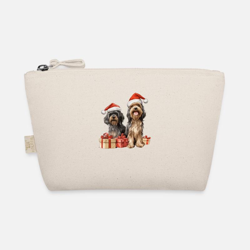 Merry Christmas Dogs - Bio-Täschchen - Natur