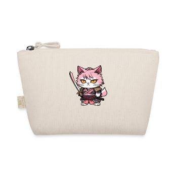 Chat samouraï & fleurs de cerisier #13 - Trousse biologique - nature - Devant
