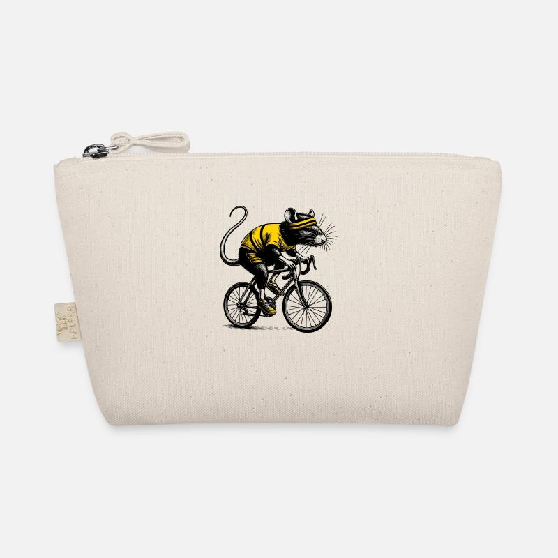 Cycling Cute Rat Organic Pouch